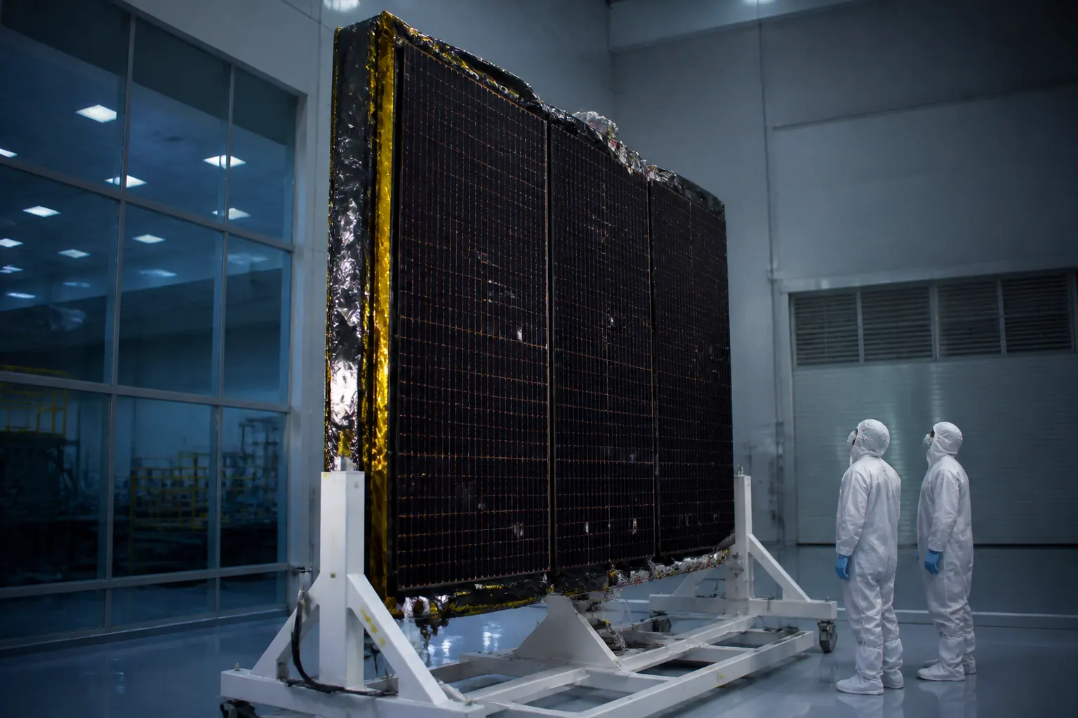 NASA показало сонячний екран апарата NEO Surveyor під час інспекції