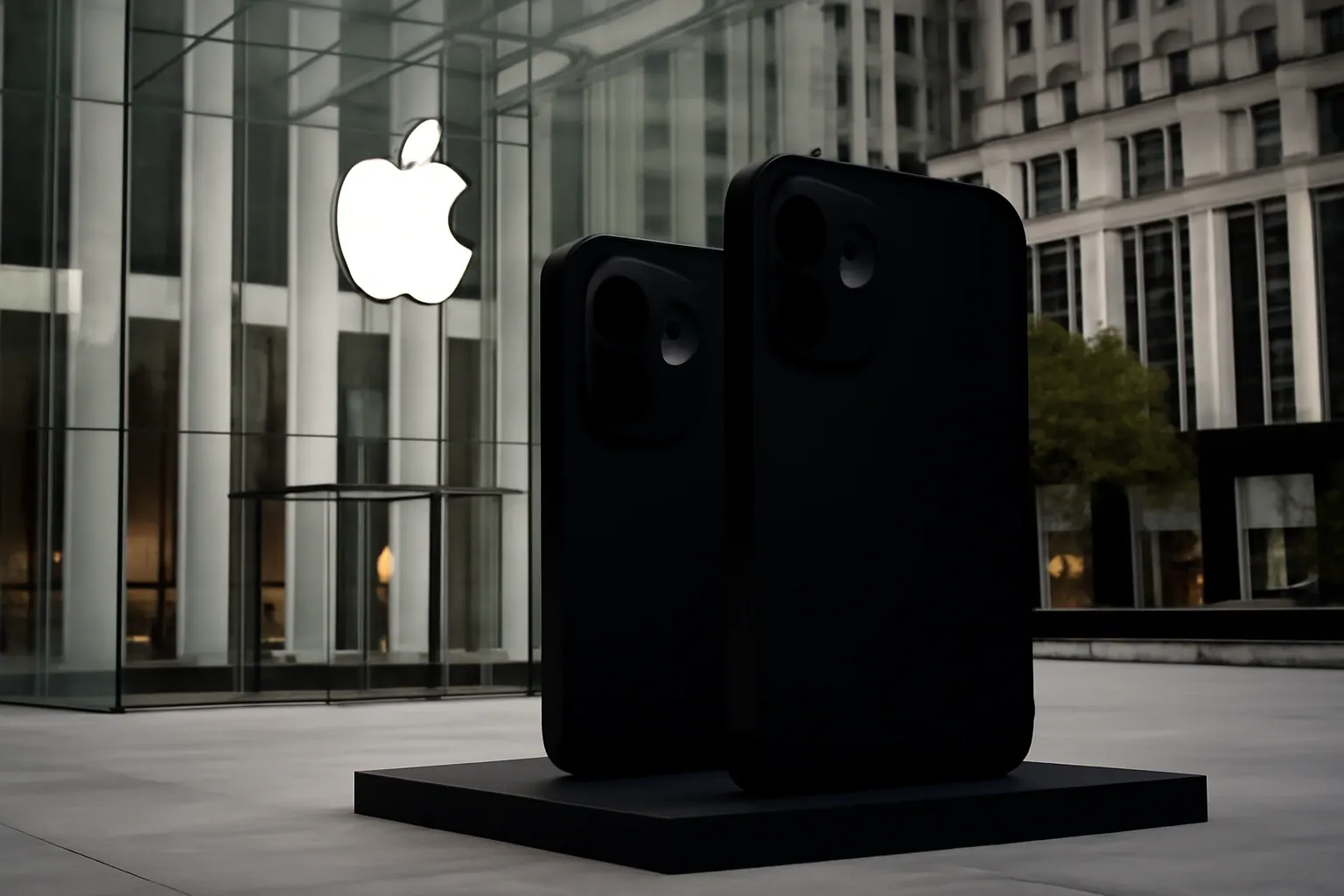 Apple готує великі інсталяції для iPhone Duo біля магазину на П’ятій авеню перед запуском у п’ятницю
